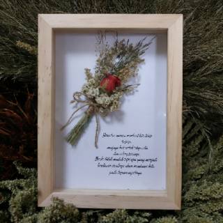 Flowers frame hiasan bingkai  bunga  kering frame rustic  