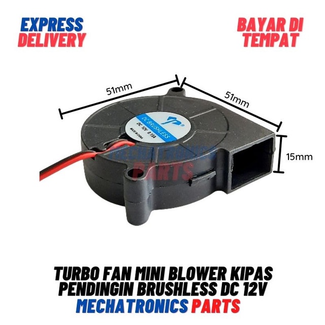 [5789] Turbo Fan Mini Blower Kipas Pendingin Brushless DC 12V