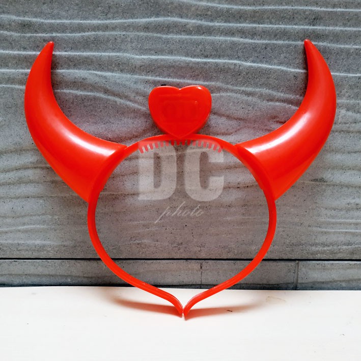 Bando Tanduk LED | Bando Devil Love Lampu | Bando Tanduk Setan Menyala | Devil Horn Headband