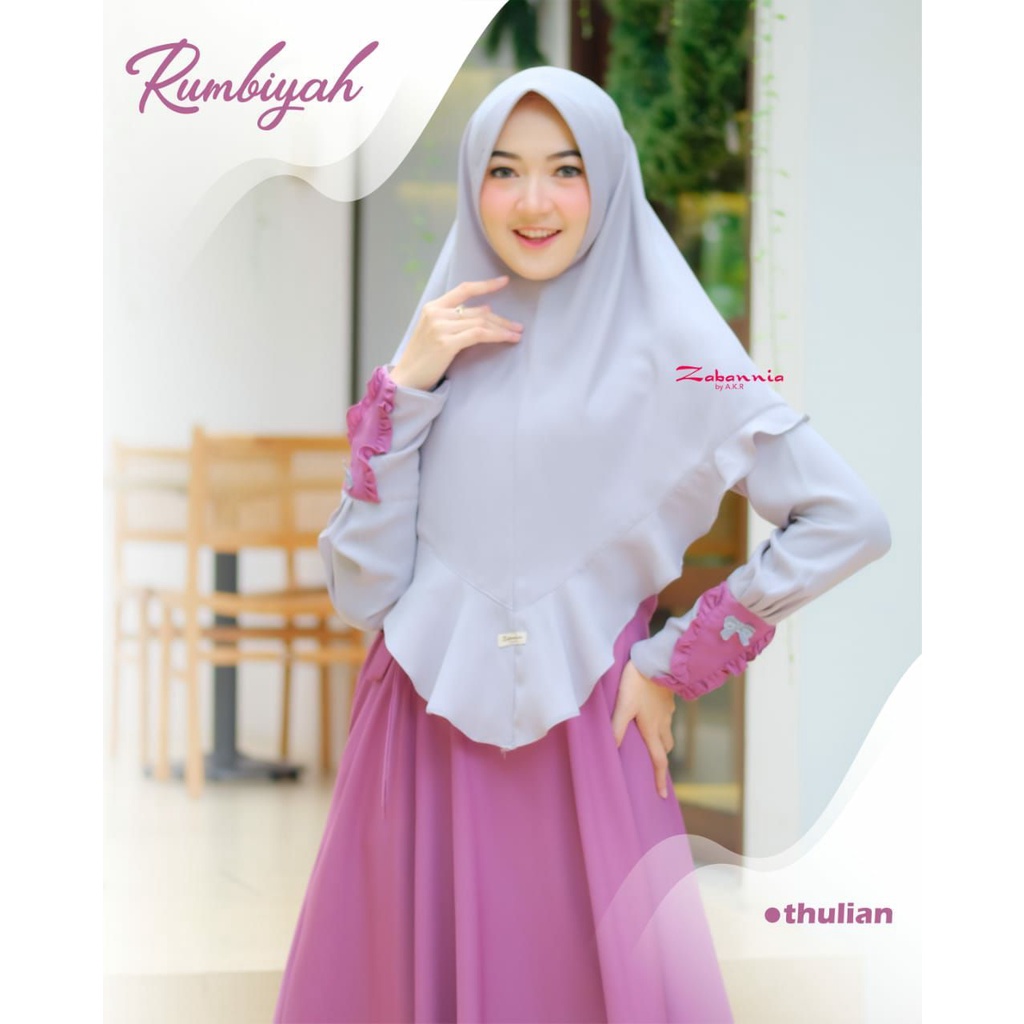 Rumbiyah dress by zabannia/ dress cantik/ dress branded/ Dress two tone/ dress cantik/ hijabdress.id