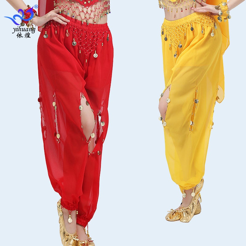 CELANA ALADIN BELLY DANCE PANTS HAREM TARI INDIA COIN