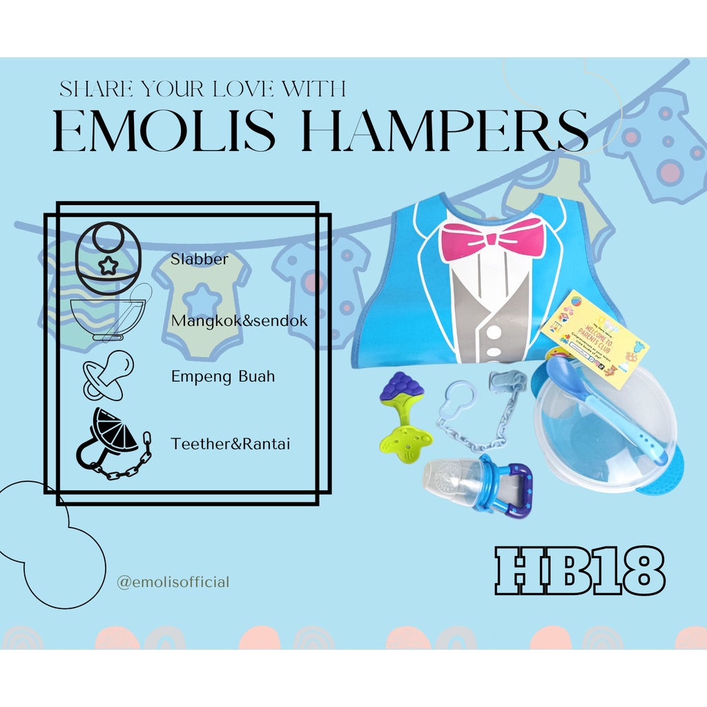 HB18 Hampers Bayi Newborn Baby Gift Emolis Kado Bayi Lahiran Unisex / Boy / Girl Perlengkapan Bayi Murah