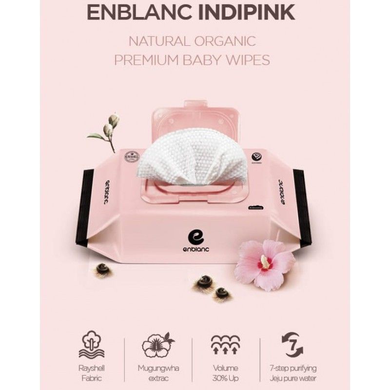 Enblanc 100% Original Tissue Basah Korea Indipink/Violet/Beige Baby Wipes - Tissu