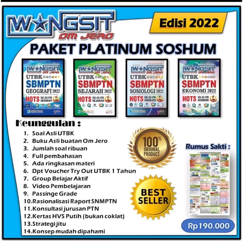 

WANGSIT PLATINUM SOSHUM | Spoiler SBMPTN |