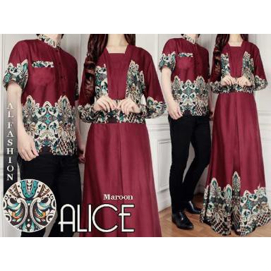 CP ALICE BAJU  COUPLE KELUARGA BUSANA  MUSLIM  PESTA BATIK 