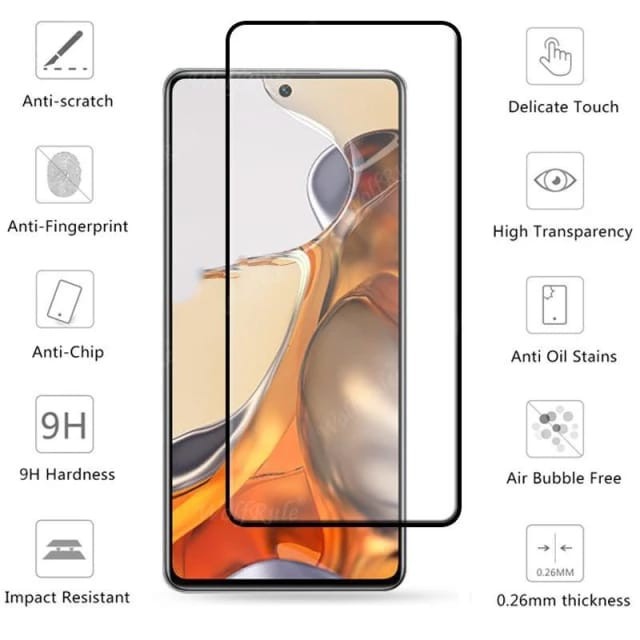 XIAOMI 12T 5G / 11T / 11T PRO TEMPERED GLASS FULL COVER ANTI GORES KACA