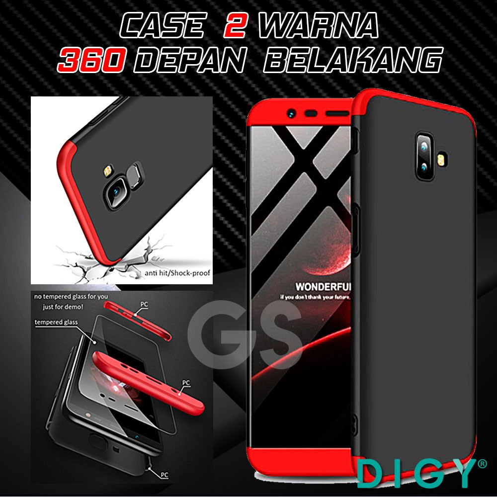 Samsung  J4 PLUS J6 PLUS  Case 2 warna, 360 depan dan belakang