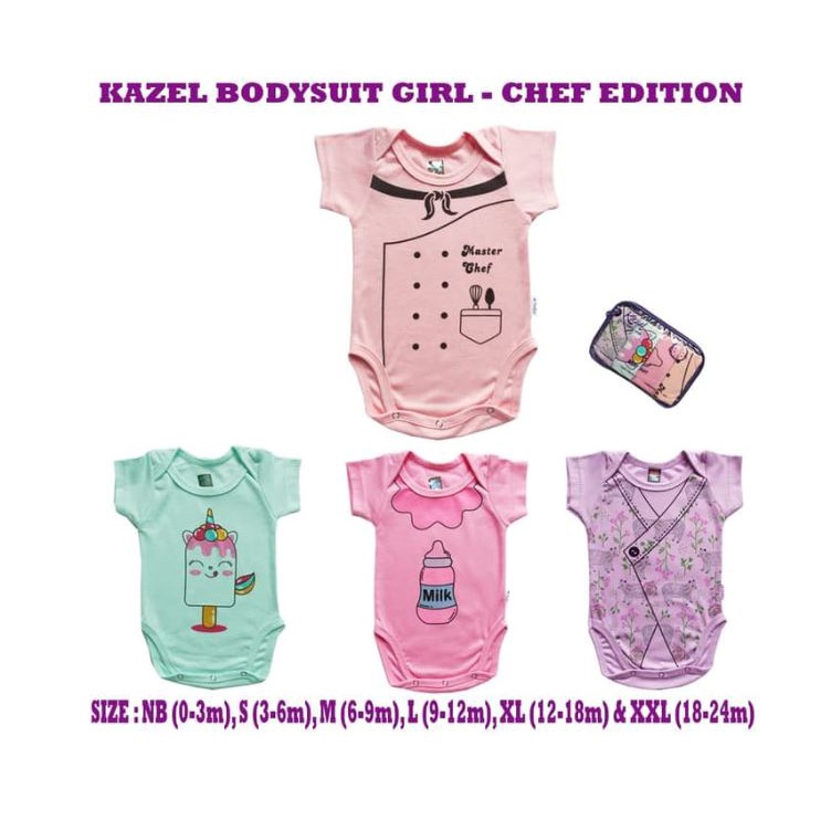 PNB143 JUMPER ANAK KAZEL BODYSUIT GIRL CHEF EDITION