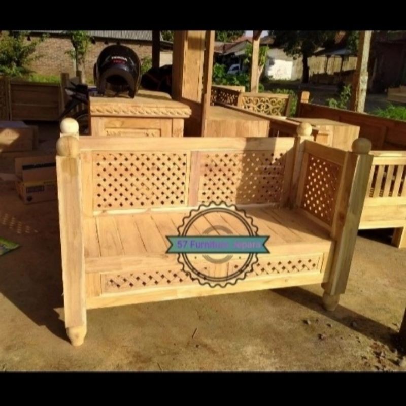 Kursi Bangku Jati - Bale Bale jati Kecil mentahan Jepara