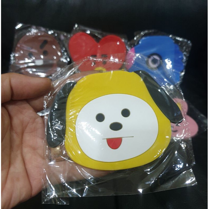 KARET TATAKAN GELAS KPOP BTS ARMY CUTE CARTOON BT21 BANGTAN