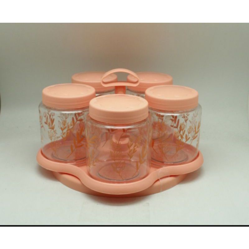 TOPLES KUE SHABBY CHIC SET SPIN CANISTER  CAROUSEL