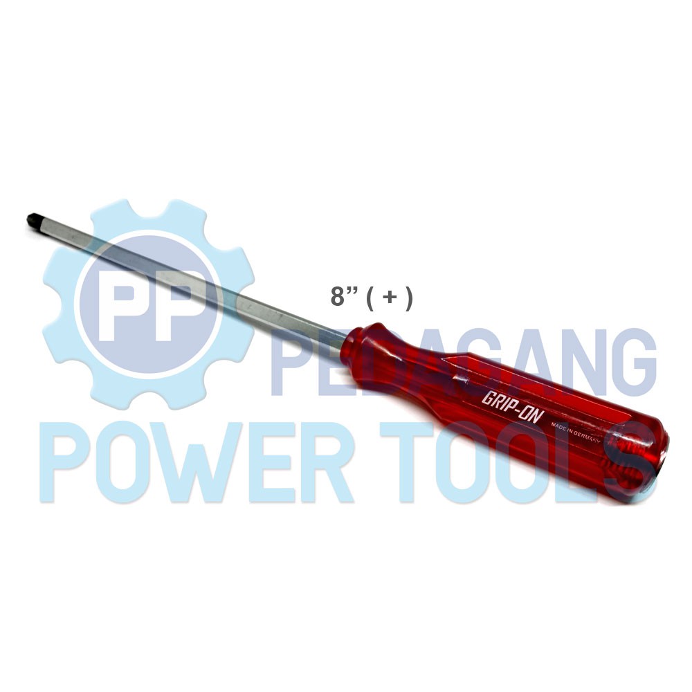 GRIP ON OBENG TEMBUS 8 INCH PLUS KETOK GO THRU IMPACT SCREWDRIVER