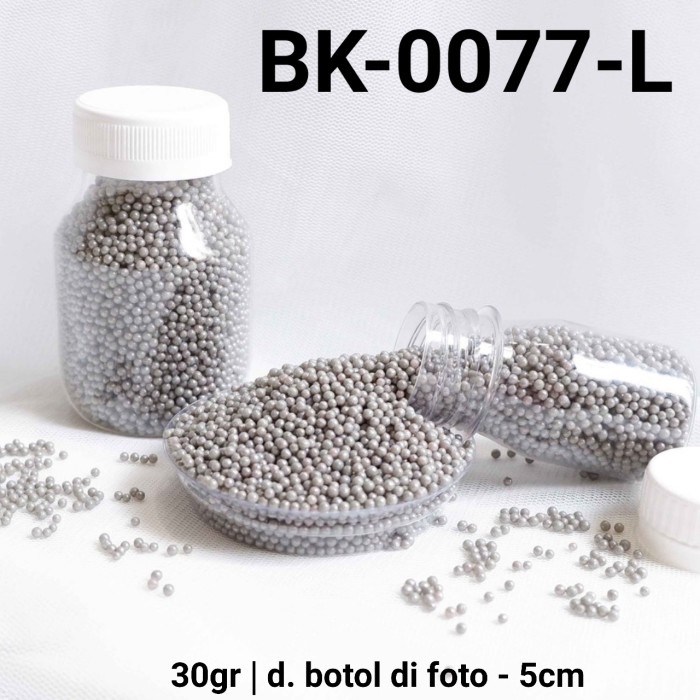 

BK-0077-L SPRINKLES SPRINKLE SPRINGKEL 30GR MUTIARA DARK SILVER TERBARU