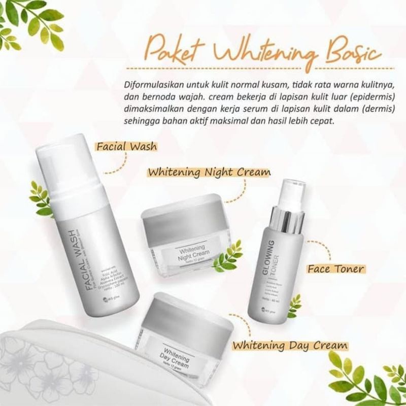 MS glow paket wajah / MS glow whitening series / MS glow paket whitening / cream MS glow whitening