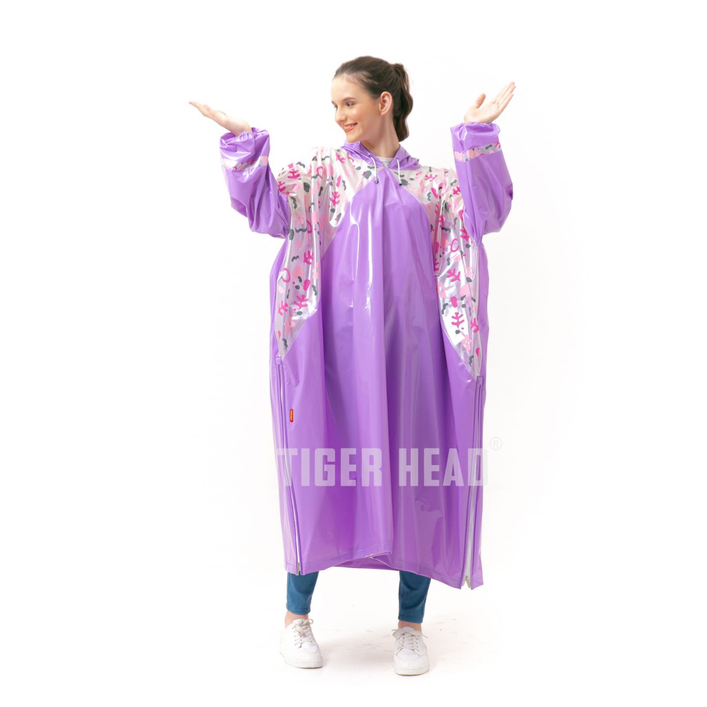 Jas Hujan TIGER HEAD GAMIS CHARIVA 68341 Model Gamis Muslimah Wanita Dewasa Cewek Perempuan Premium