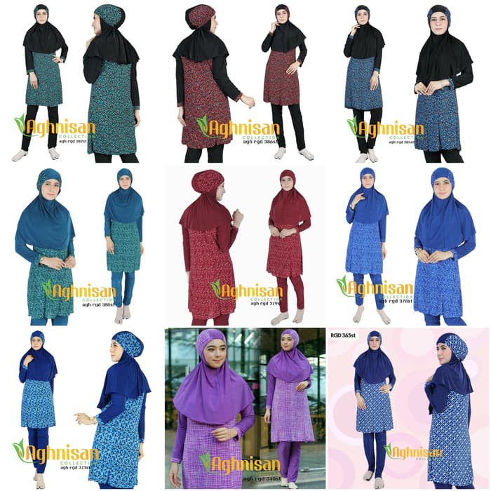 Baju Renang Muslimah Standar by Aghnisan Ukuran XXXL