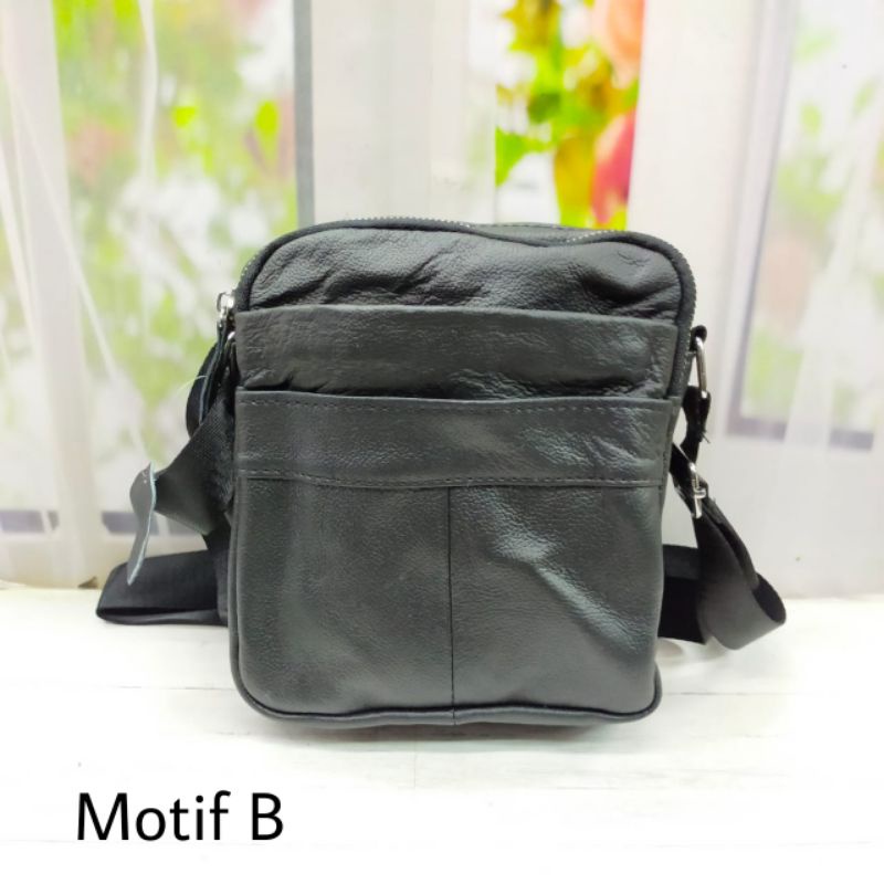 TAS KULIT ASLI FONMOR UKURAN BESAR / FONMOR MEN BAGS GENUINE LEATHER IMPORT / BLACK SERIES 985