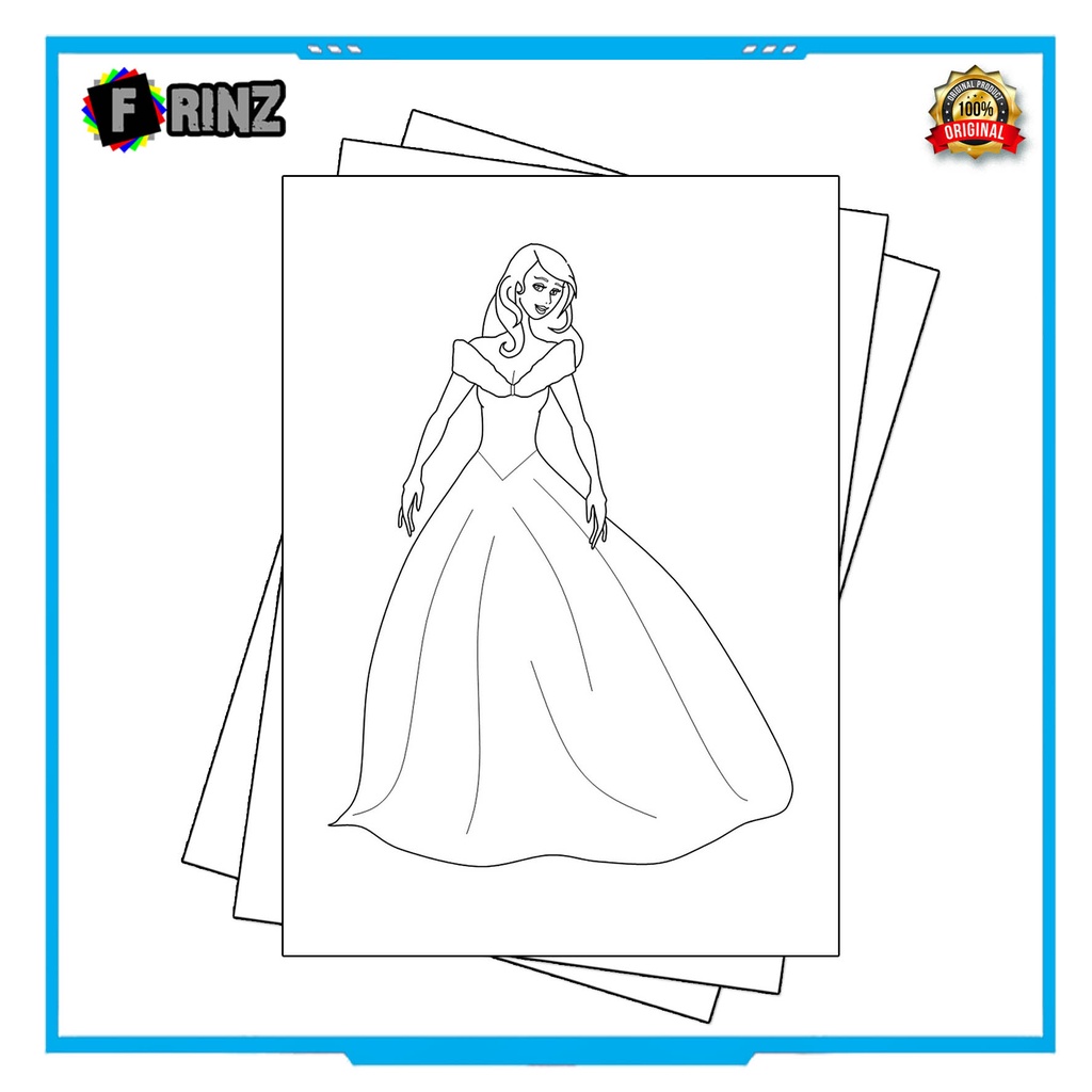 Gambar Sketsa Mewarnai ~ 01 . Barbie Part 1 / Seketsa Lukis / Drawing Sketch / Menggambar-03