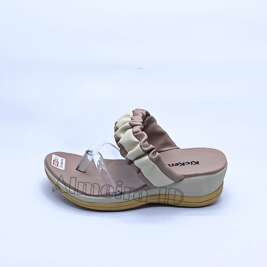 Sandal Anak Perempuan Wedges Jelly Kickers Ori | Sandal Anak Kekinian | Sandal Cewek Import