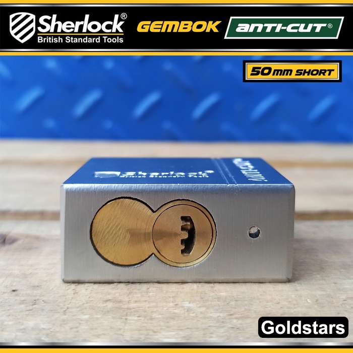 Gembok Original Sherlock Tools ANTI CUT 50 mm Pendek