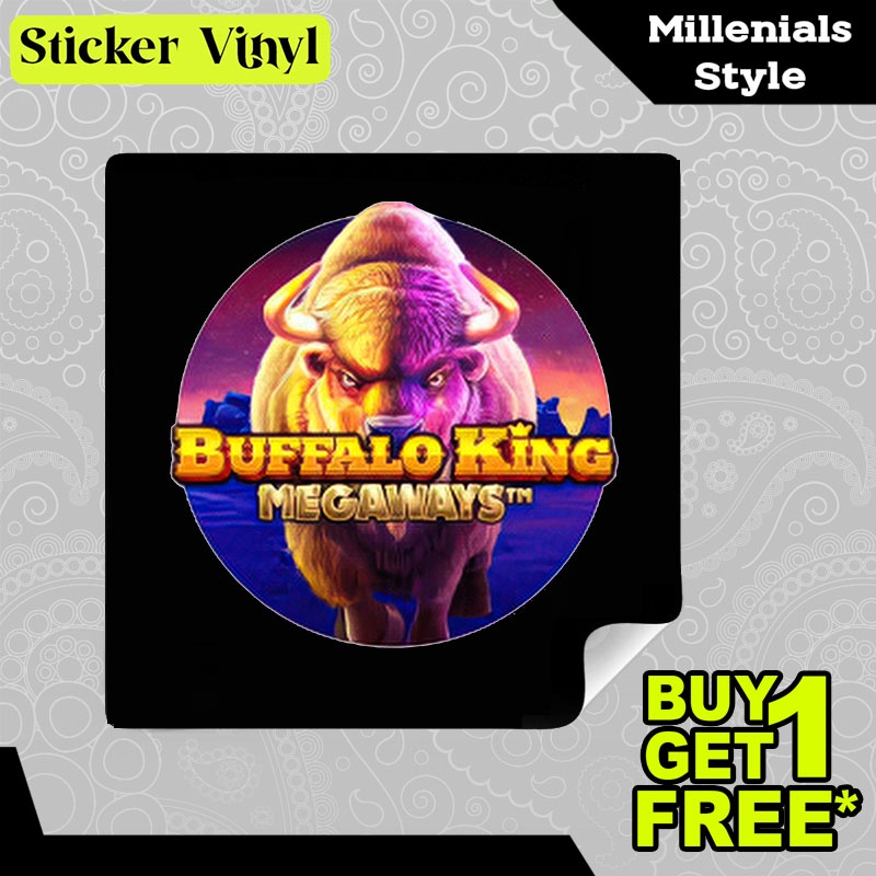 

Stiker Sticker Buffalo King Megaways Pragmatic Play Game Slot Aesthetic Bahan Vinyl Satuan Anti Air