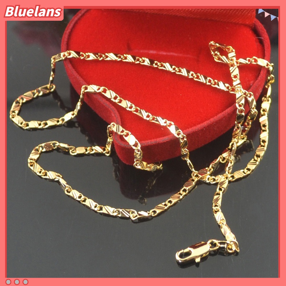 Kalung Rantai Panjang Ukuran 2mm 16-30 Inch Tanpa Liontin Untuk Pria Dan Wanita