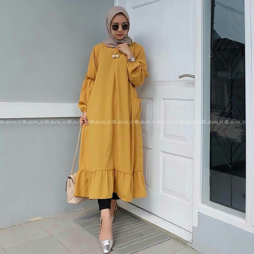 Lalune long unik / fashion long tunik remaja muslim 