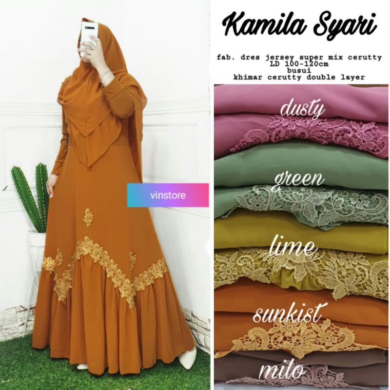 Kamila Syari By Vinstore || Gamis Syari