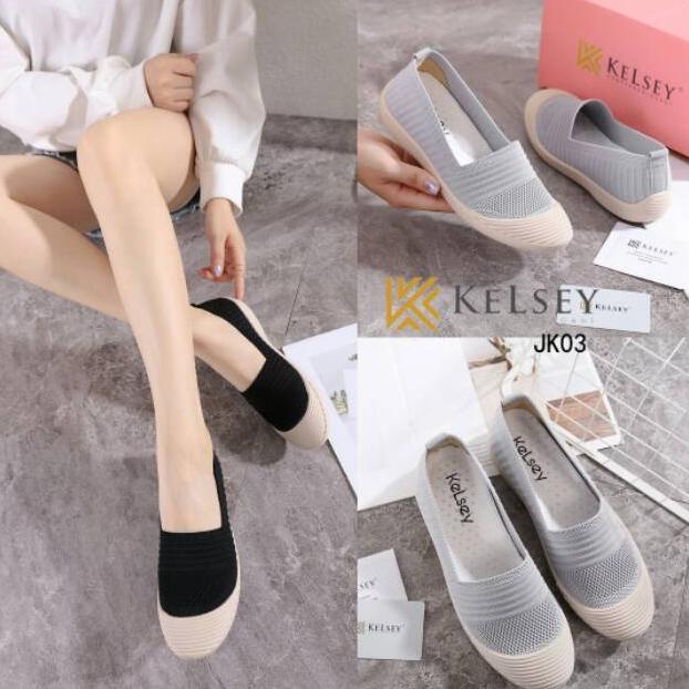 Kelsey Sepatu Slip On Wanita Jk03 Sepatu Flat Shoes Wanita