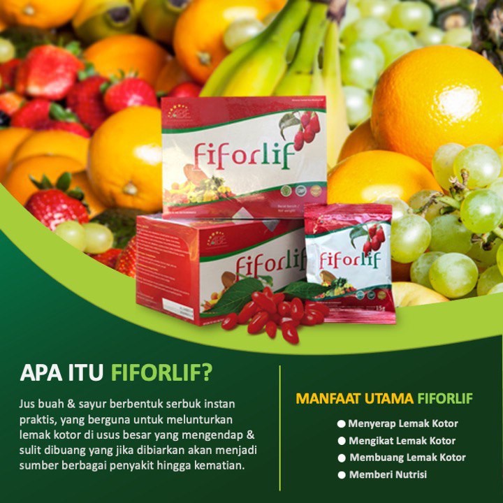 FIFORLIF ASLI ORIGINAL PROMO MINUMAN FIBER SLIME OBAT DIET DETOX USUS HERBAL PELANGSING BADAN PERUT