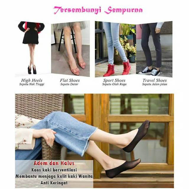 Kaos kaki wanita anti slip