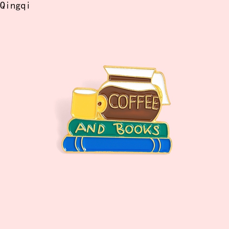 Bros Pin Enamel Bentuk Kartun Buku Kopi Untuk Hadiah