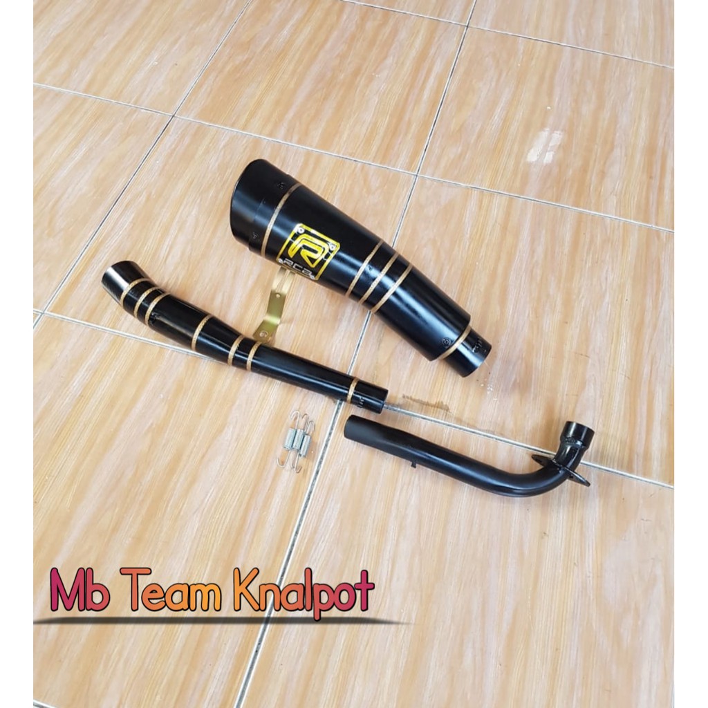 KNALPOT RACING SHOGUN 110 - SHOGUN 125 - SMASH R9 H2 RCB BLACK