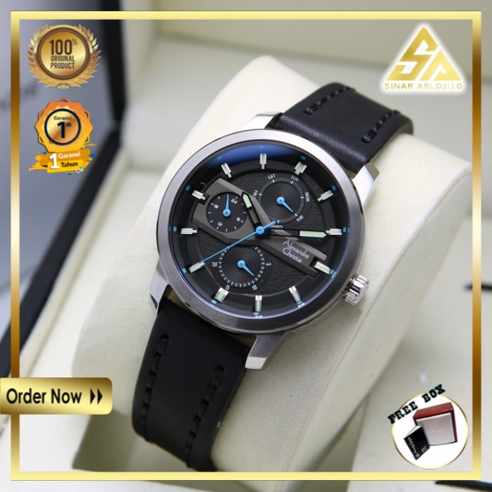 JAM TANGAN ALEXANDER CHRISTIE ALEXANDRE CHRISTIE WANITA CEWEK ORIGINAL ORI SILVER BLACK AC 6562
