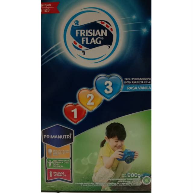Frisian flag 123 rasa vanila,madu,coklat 800gr