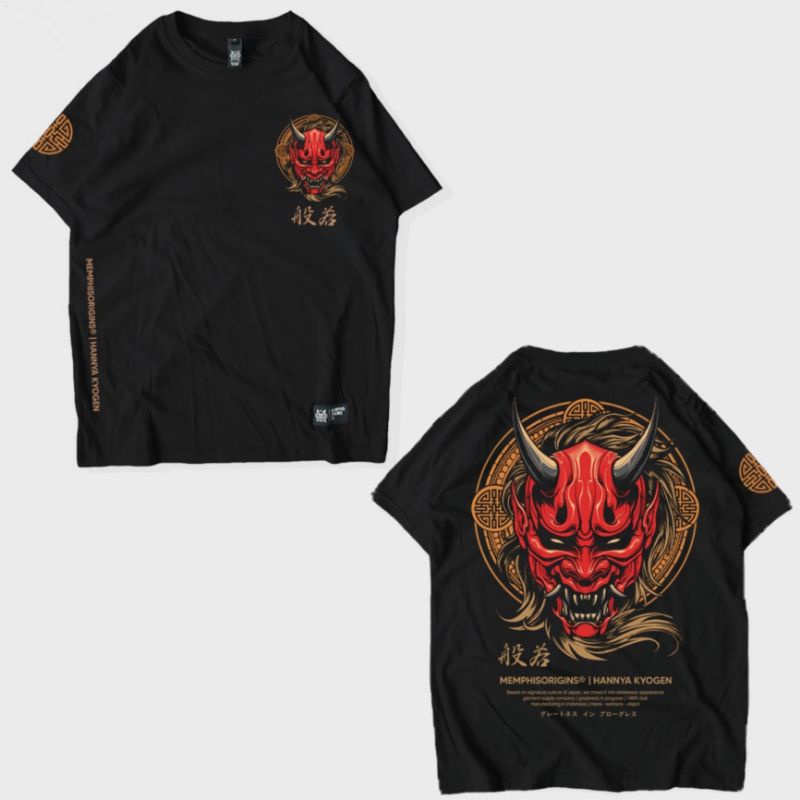 Kaos Baju Tshirt MEMPHIS ORIGINS Hannya Kyogen V2