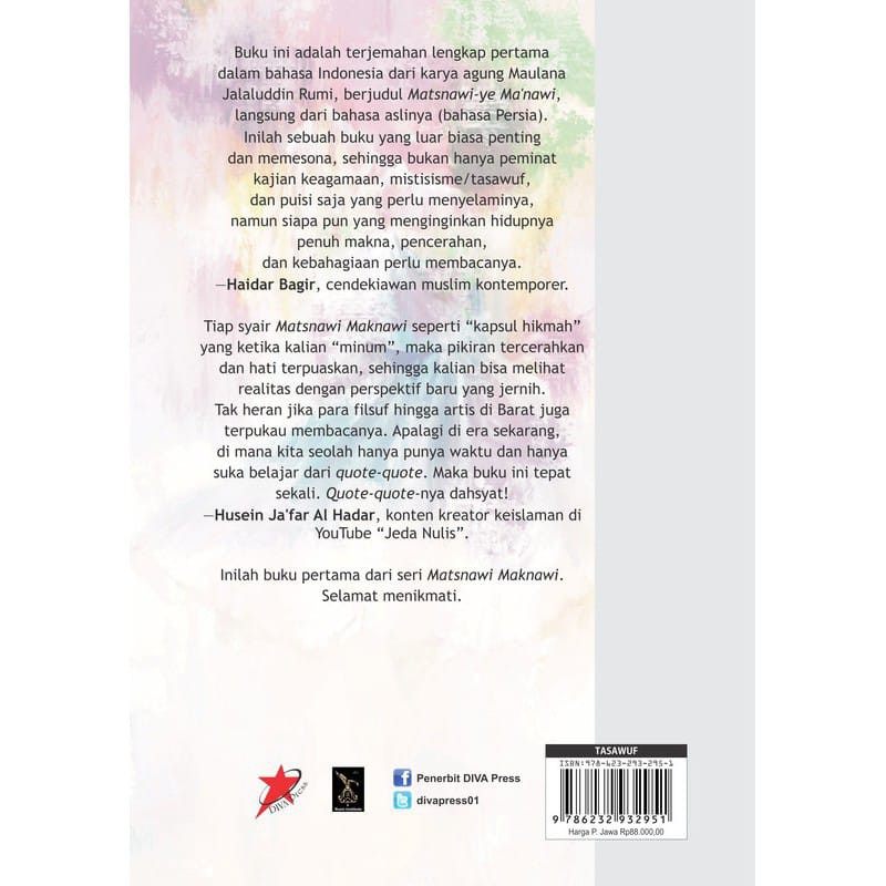 Matsnawi Maknawi Kitab 1 Juz 1 Dan 2 Maulana Jalaluddin Rumi Shopee Indonesia
