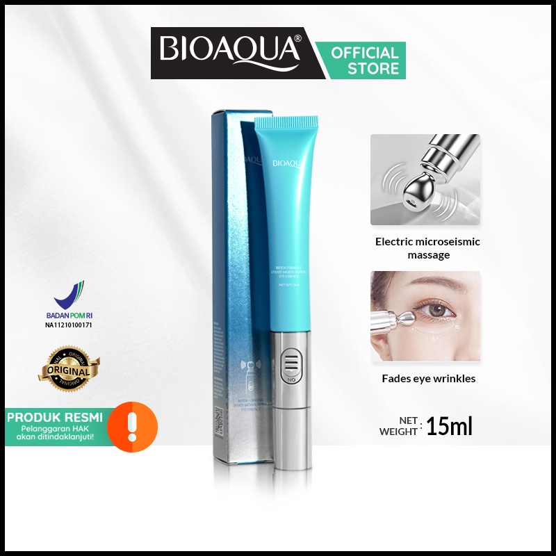 BIOAQUA eye serum Bifida Ferment Lysate Moisturizing Eye Essence 15ml Massager Lifting Eye Cream BPOM