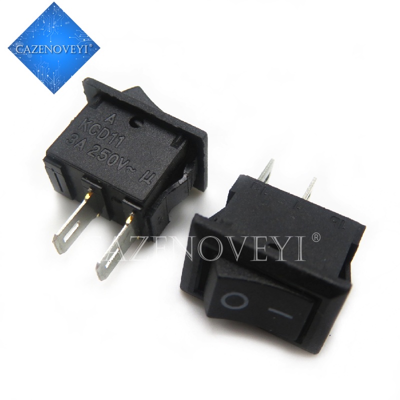10pcs / Lot Saklar Kcd-117-S Kcd1-11 Black 2ft 8.5mmx13.5mm The 250v 3a