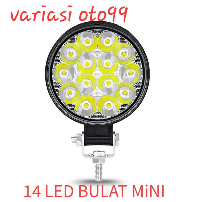 Lampu Tembak Sorot LED Worklight 14mata dan 16mata MINI 42w 12V bulat&amp;Kotak