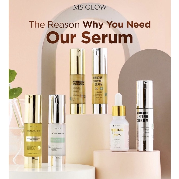 Serum luminous ms glow , serum lifting msglow , serum acne , serum gold whitening , peeling