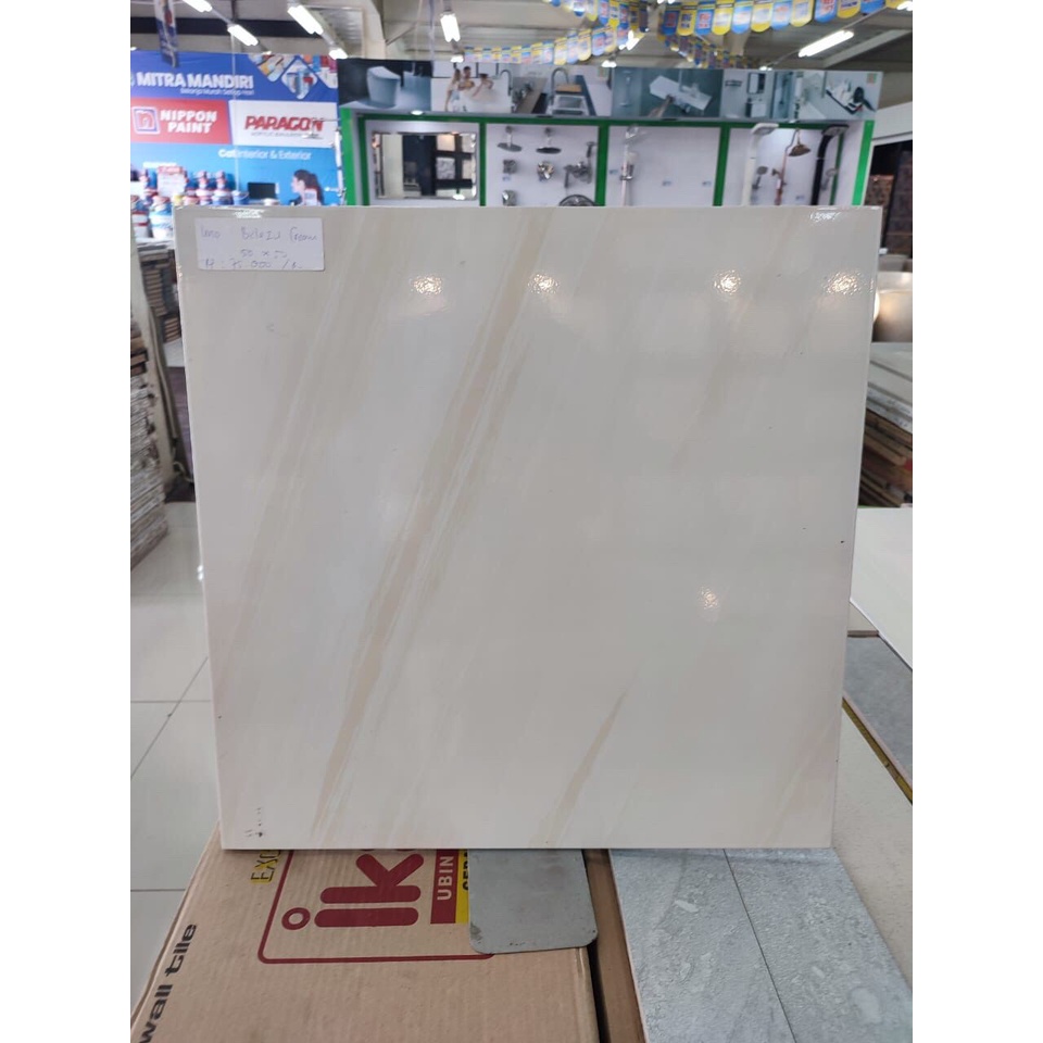 Keramik lantai 50x50 Belleza cream / uno