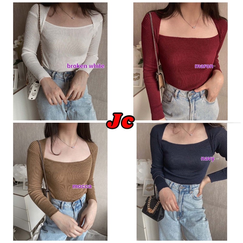 JCZR - Laura Knit Top / Atasan Rajut Wanita Kekinian