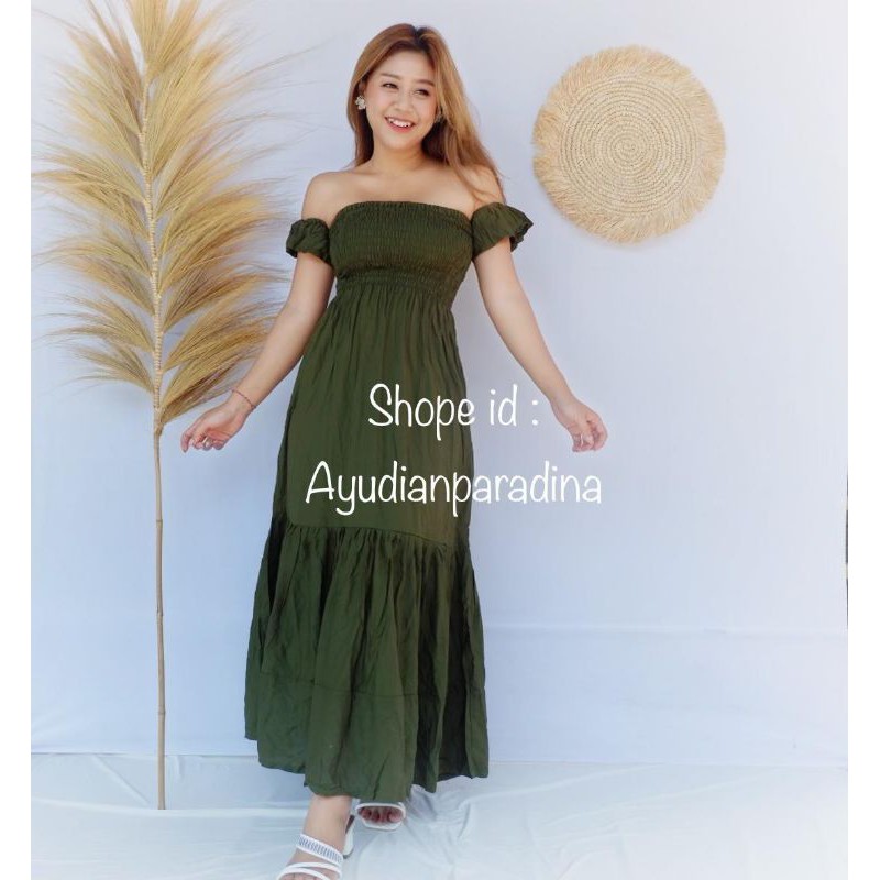 LONG DRESS ALONA / MAXI DRESS / DRESS PANJANG /  BEST REAL PICT