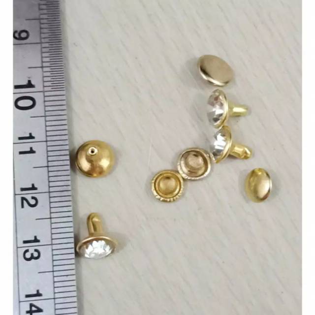 Paku Centang Diamond Gold Paku Keling Rivet 50 Pasang