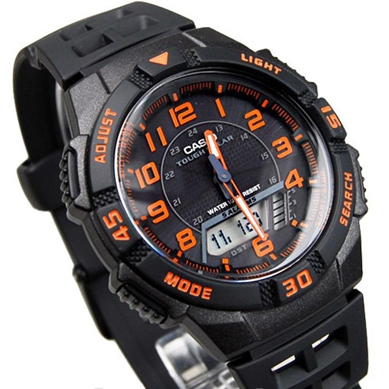 ARLOJI JAM TANGAN CASIO ANALOG SPORT SPORTS SPORTY PRIA ORIGINAL ORI ASLI AQ-S800W-1B2VDF - AQ S800W