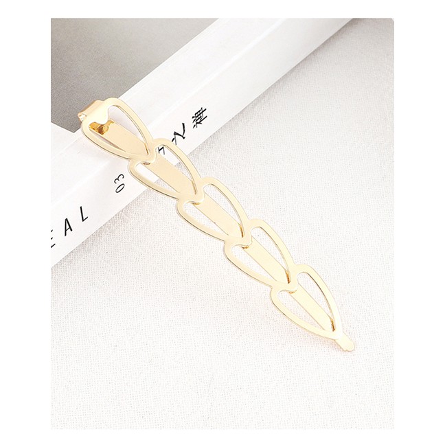 LRC Jepit Rambut Fashion Gold Diamond Hair Clip Set Y61541