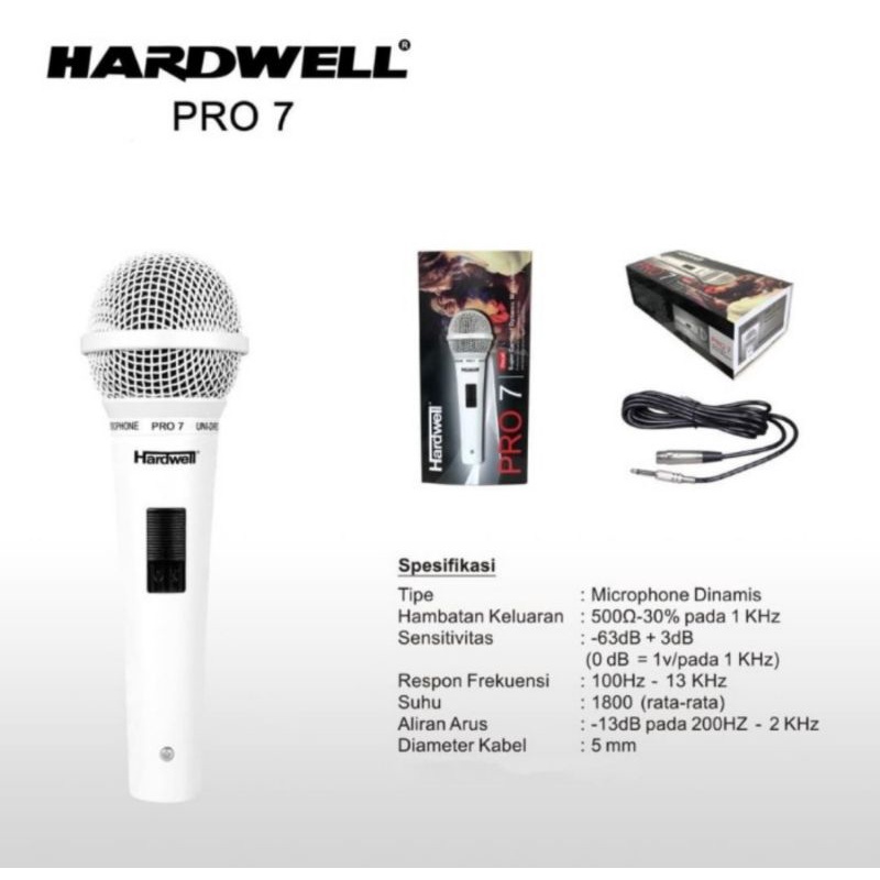 Mic Kabel Hardwell PRO7 Microphone Kabel Pro 7 Original