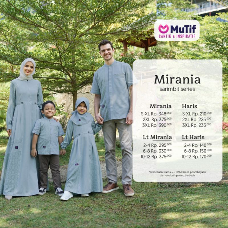 [READY] SARIMBIT MUTIF MIRANIA HARBOR GREEN MINT SARIMBIT MIRANIA HIJAU GAMIS MIRANIA KOKO HARIS