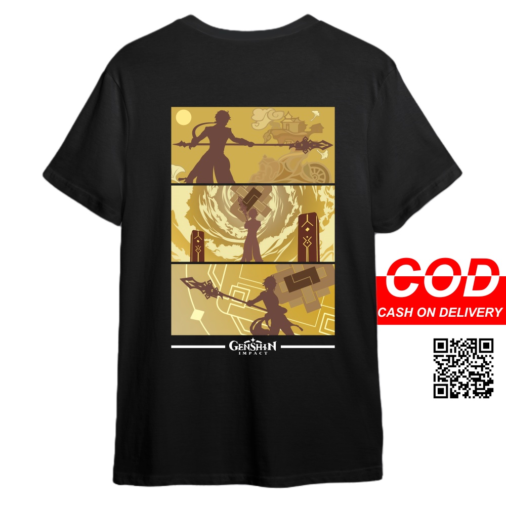 KAOS ZHONGLI GENSHIN IMPACT - KAOS DISTRO PRIA & WANITA KAOS ANIME & GAME GENSHIN IMPACT ZHONGLI